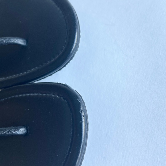 Michael Kors Black Genuine Leather Wedge Sandals size 9.5 - Picture 15 of 16